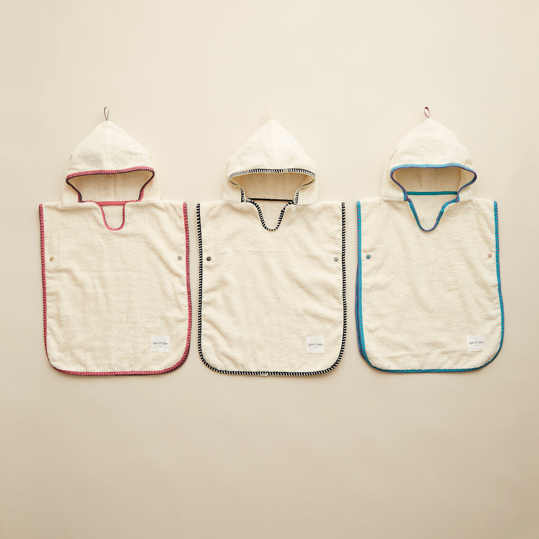 Organic Cotton Bath Towel Hooded Poncho by Spin & Yarn