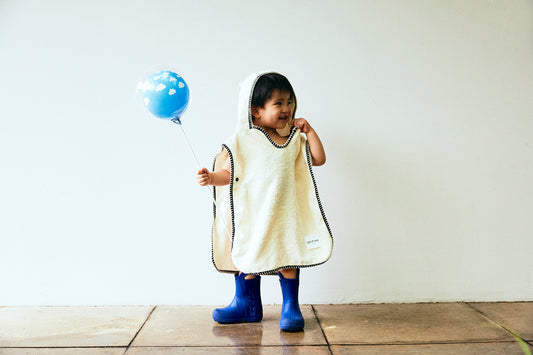 Organic Cotton Bath Towel Hooded Poncho by Spin & Yarn