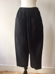 Front Pockets Cropped 2 buggy trousers-Black, Trousers, WondrousTheatre, WondrousTheatre,