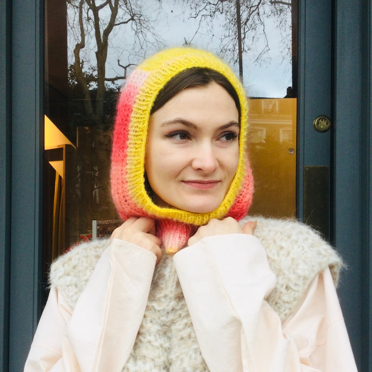 MOHAIR GRADIENT BALACLAVA -Candy-