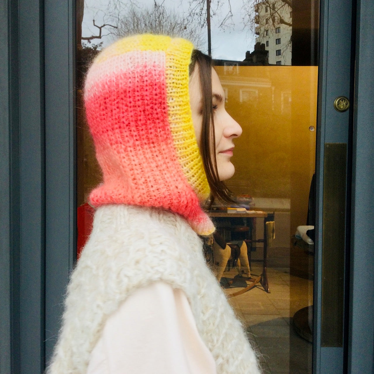 MOHAIR GRADIENT BALACLAVA -Candy-