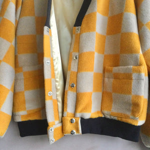 Checkered Cardi Jackets -Yellow- by Chung Rowe