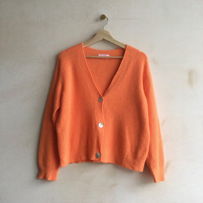 Ribbed cardi by Chan Chan -Orange-