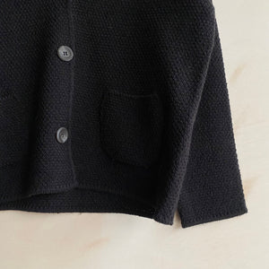 Knit Single jacket -Black-