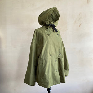 Ribbon Hood Jackets -Khaki-