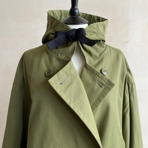 Ribbon Hood Jackets -Khaki-