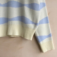 Wave stripe jumper -L.Blue-