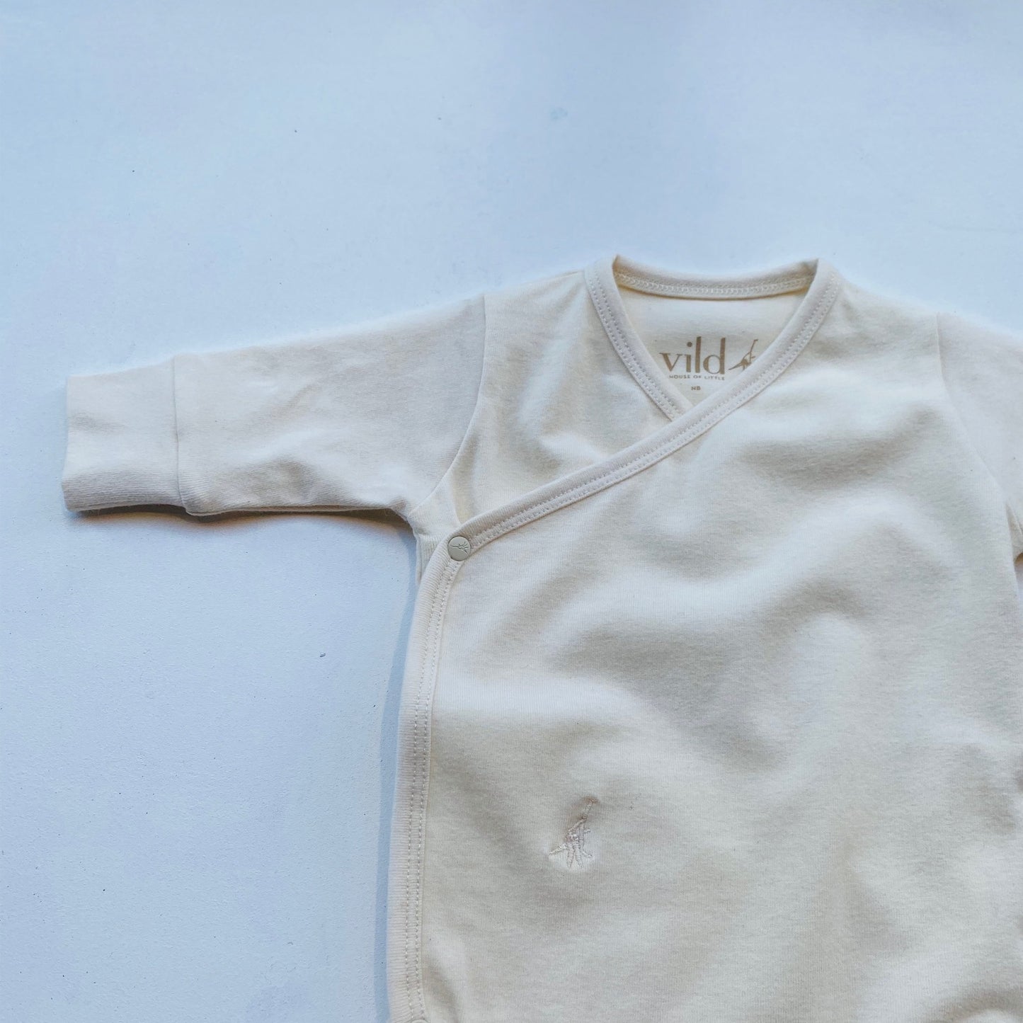 LS KIMONO BODYSUIT ORGANIC COTTON -ECRU-