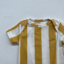 SS Body Suit Tencel -Yellow&White Stripe-