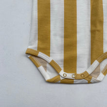 SS Body Suit Tencel -Yellow&White Stripe-