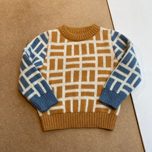 Alpaca knit wear Simon jumper jacquard Honey