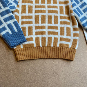 Alpaca knit wear Simon jumper jacquard Honey