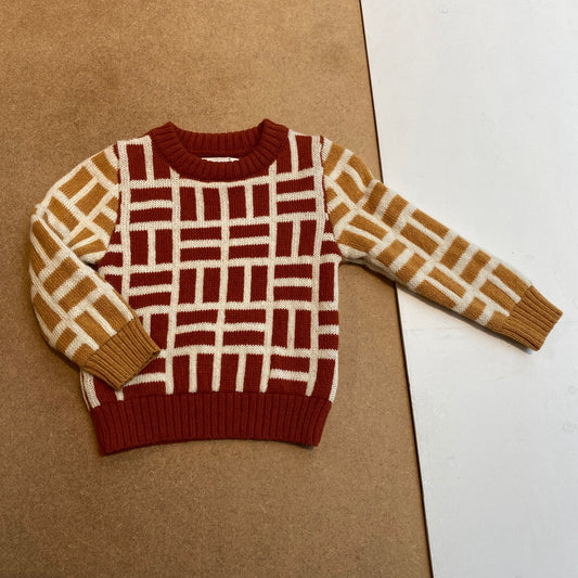Alpaca knit wear Simon jumper jacquard Brandy