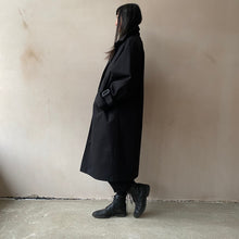 Single breasted trench coat -Black-