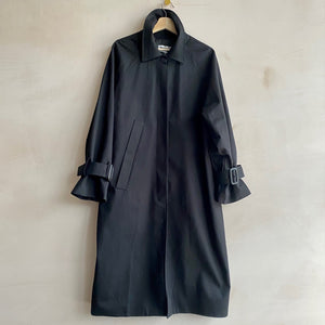 Single breasted trench coat -Black-