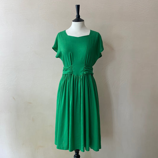 Summer Nostalgia Midi Dress -Leaf Green-