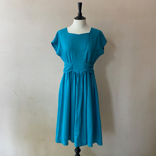 Summer Nostalgia Midi Dress -Teal-
