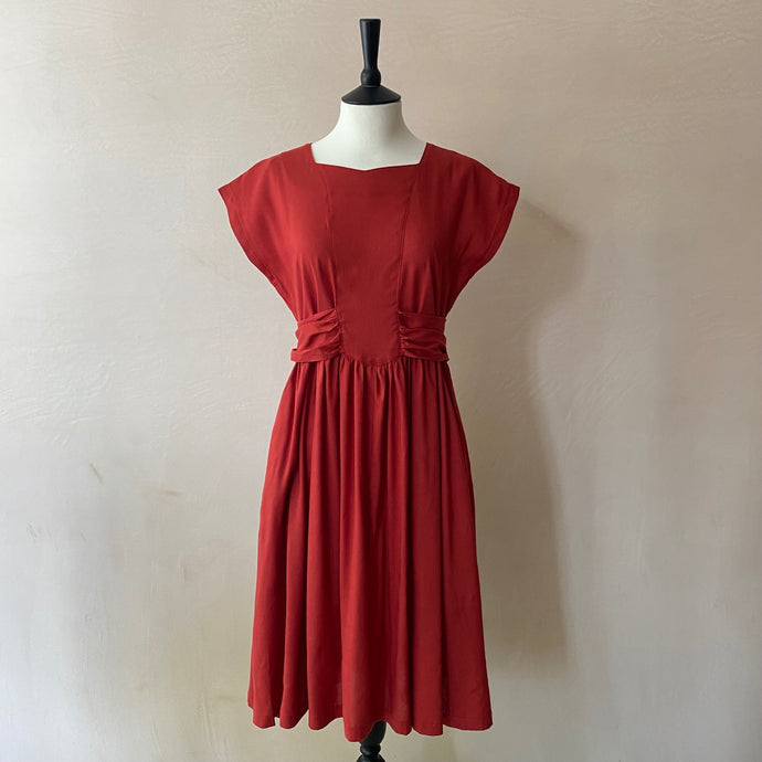 Summer Nostalgia Midi Dress -Rasberry-