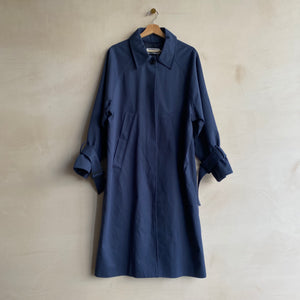 Single breasted trench coat -Navy-