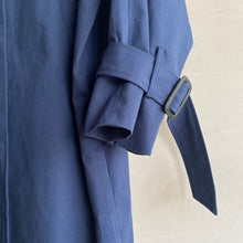 Single breasted trench coat -Navy-