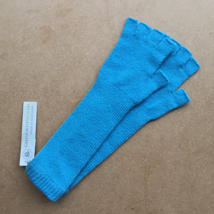 Green Grove Weavers Long fingerless gloves -aqua-