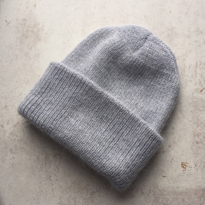 Fluffy Angora knit Beanie-L.grey-, Hat, WondrousTheatre, WondrousTheatre,