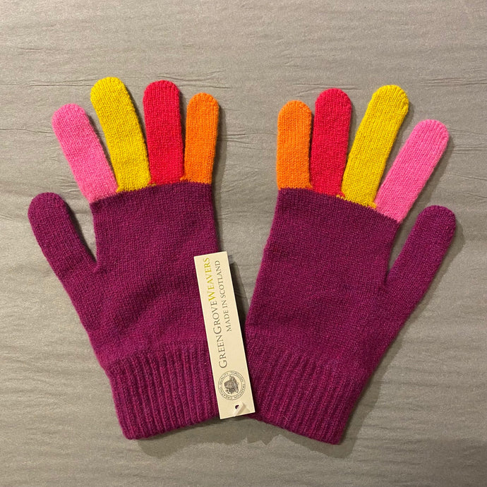Green Grove Weavers Gloves -Empire Purple-