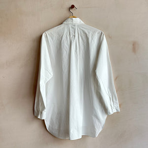 Zip front long shirts -White-