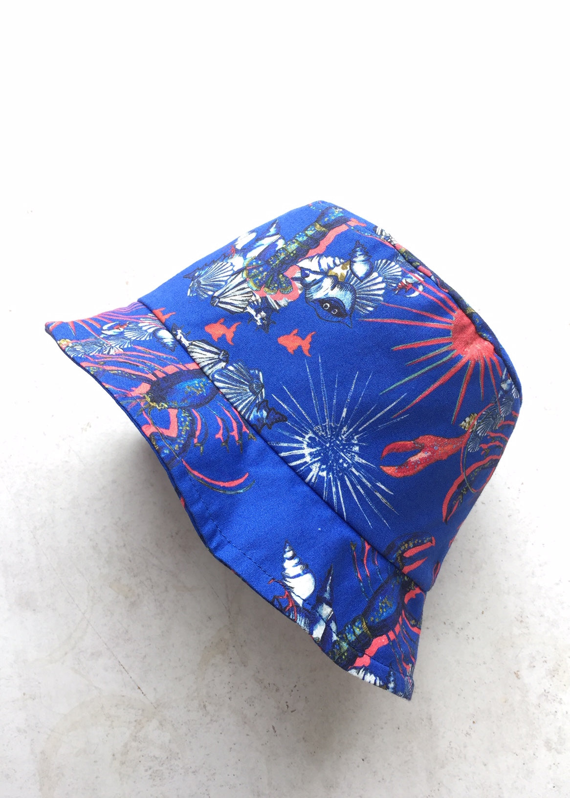 Vild Lab No.8 - Rare Living Lobsters, Organic Cotton Woven Sun Hat, children hat, Vild, WondrousTheatre,