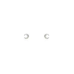MomoCreatura micro crescent studs silver