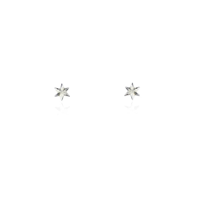 micro star studs silver