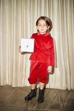 Organic Cotton Red Velvet Trousers, Children clothes, Vild, WondrousTheatre,