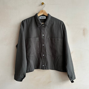 Front Two SQ pockets shirts -Charcole-