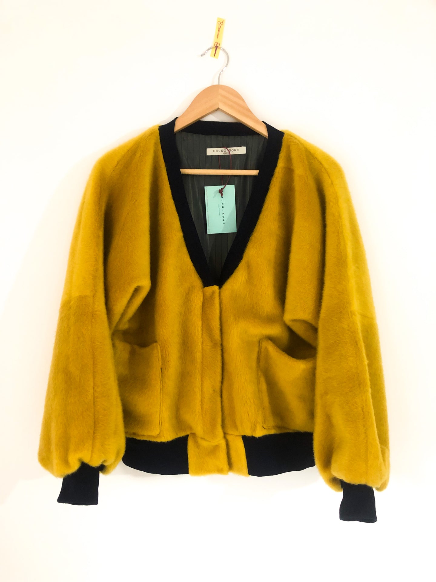 MOHAIR WOVEN Jackets Yellow by Chung Rowe