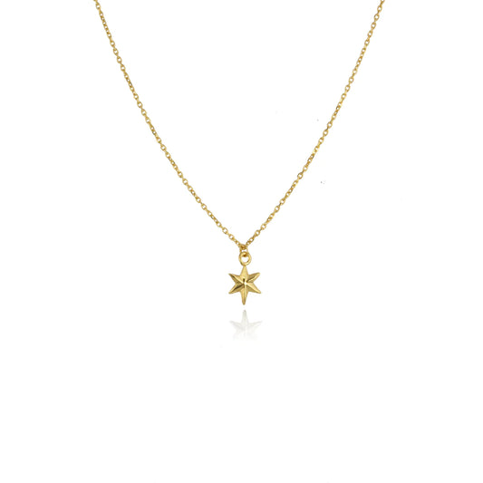 mini star necklace gold vermeil